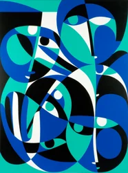 Zoeken (acryl op bord)